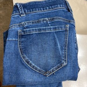 Gently used blue jeans